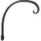 8in BLK CURVED HOOK
