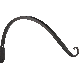 12IN BLK CURVED HOOK