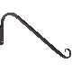12IN BLK STRAIGHT HOOK